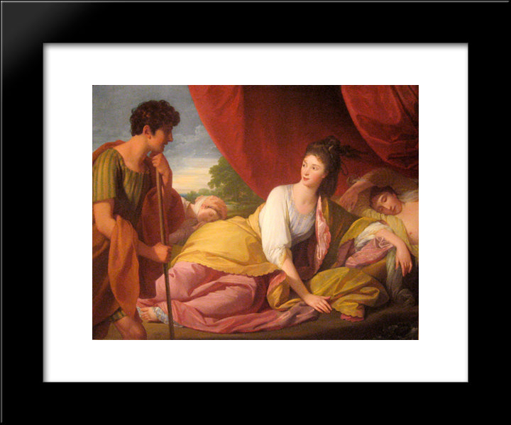 Cymon And Iphigenia 20x24 Black Modern Wood Framed Art Print Poster by West, Benjamin