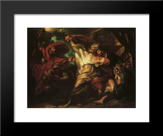 King Lear 20x24 Black Modern Wood Framed Art Print Poster by West, Benjamin