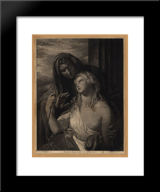 Paetus And Arria 20x24 Black Modern Wood Framed Art Print Poster by West, Benjamin