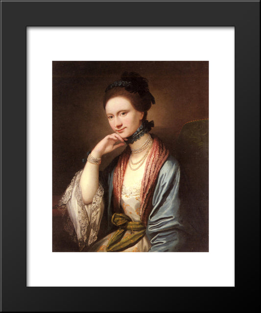 Portrait Of Ann Barbara Hill Medlycott 20x24 Black Modern Wood Framed Art Print Poster by West, Benjamin