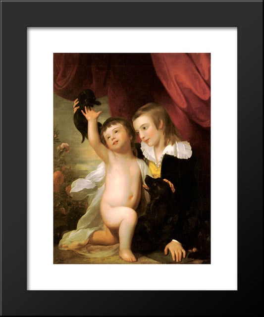 Portrait Of Raphael West And Benjamin West Jr. 20x24 Black Modern Wood Framed Art Print Poster by West, Benjamin