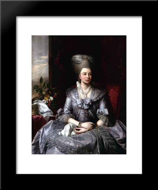 Queen Charlotte 20x24 Black Modern Wood Framed Art Print Poster by West, Benjamin