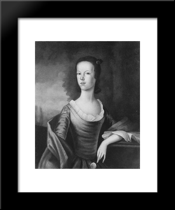 Sarah Ursula Rose 20x24 Black Modern Wood Framed Art Print Poster by West, Benjamin