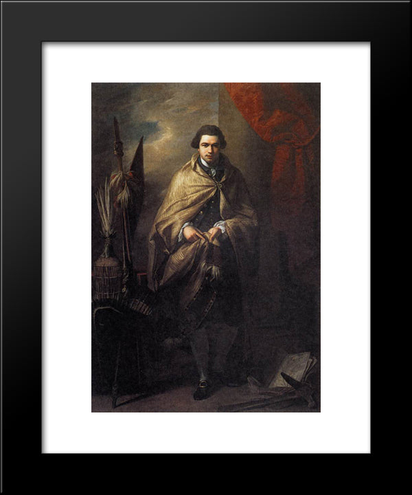 Sir Joseph Banks 20x24 Black Modern Wood Framed Art Print Poster by West, Benjamin