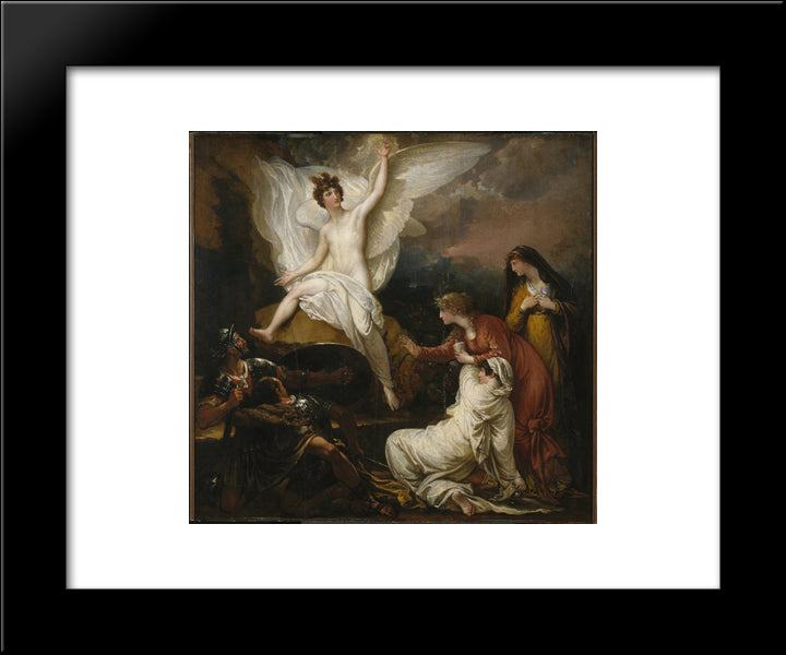 The Angel Of The Lord Announcing The Resurrection 20x24 Black Modern Wood Framed Art Print Poster by West, Benjamin