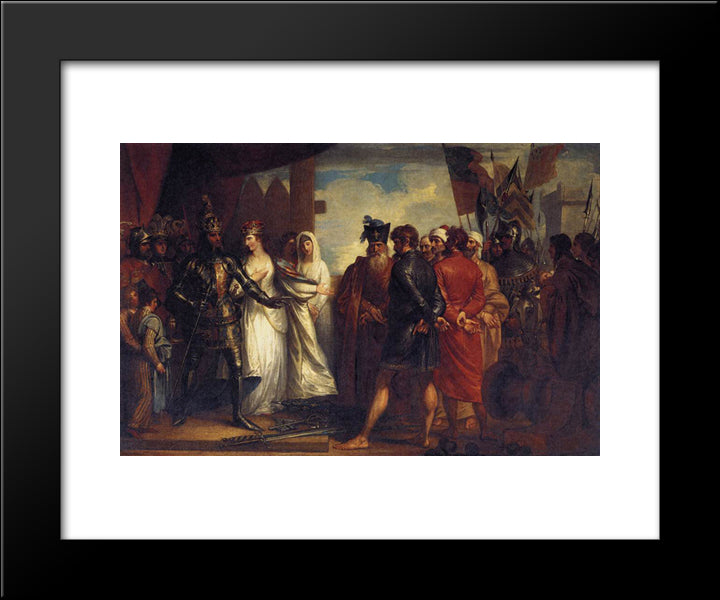 The Burghers Of Calais 20x24 Black Modern Wood Framed Art Print Poster by West, Benjamin