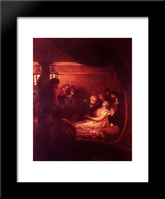 The Death Of Nelson 20x24 Black Modern Wood Framed Art Print Poster by West, Benjamin