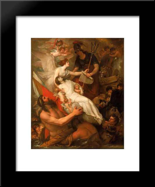 The Immortality Of Nelson 20x24 Black Modern Wood Framed Art Print Poster by West, Benjamin