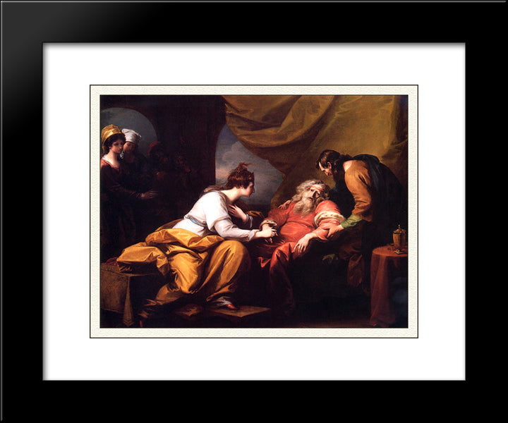 The Meeting Of Lear And Cordelia 20x24 Black Modern Wood Framed Art Print Poster by West, Benjamin