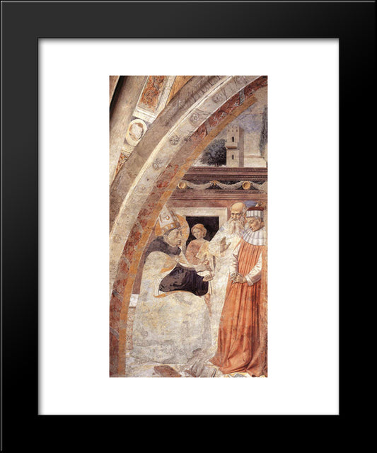 Conversion Of The Heretic 20x24 Black Modern Wood Framed Art Print Poster by Gozzoli, Benozzo