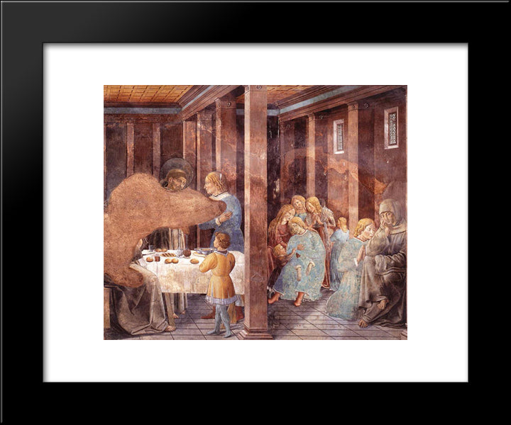 Death Of The Knight Of Celano 20x24 Black Modern Wood Framed Art Print Poster by Gozzoli, Benozzo