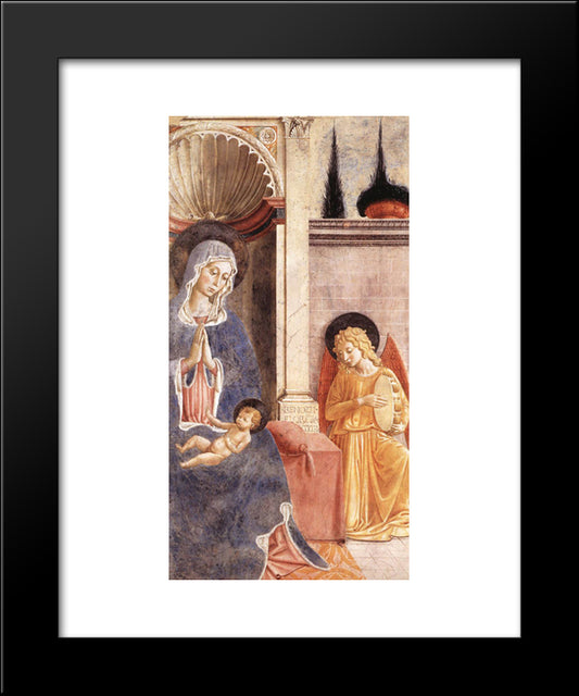 Madonna And Child (Detail) 20x24 Black Modern Wood Framed Art Print Poster by Gozzoli, Benozzo