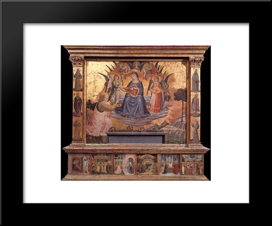 Madonna Della Cintola 20x24 Black Modern Wood Framed Art Print Poster by Gozzoli, Benozzo