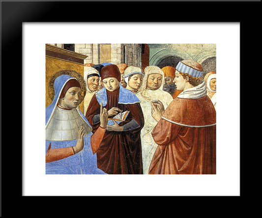 Scenes With St. Ambrose (Detail) 20x24 Black Modern Wood Framed Art Print Poster by Gozzoli, Benozzo