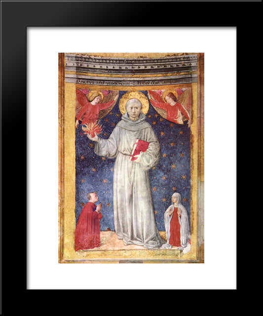 St. Anthony Of Padua 20x24 Black Modern Wood Framed Art Print Poster by Gozzoli, Benozzo