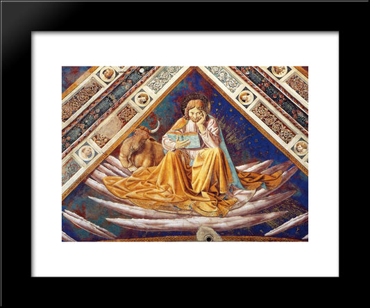 St. Luke (Detail Of The Four Evangelists) 20x24 Black Modern Wood Framed Art Print Poster by Gozzoli, Benozzo