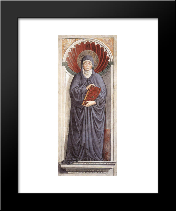 St. Monica 20x24 Black Modern Wood Framed Art Print Poster by Gozzoli, Benozzo