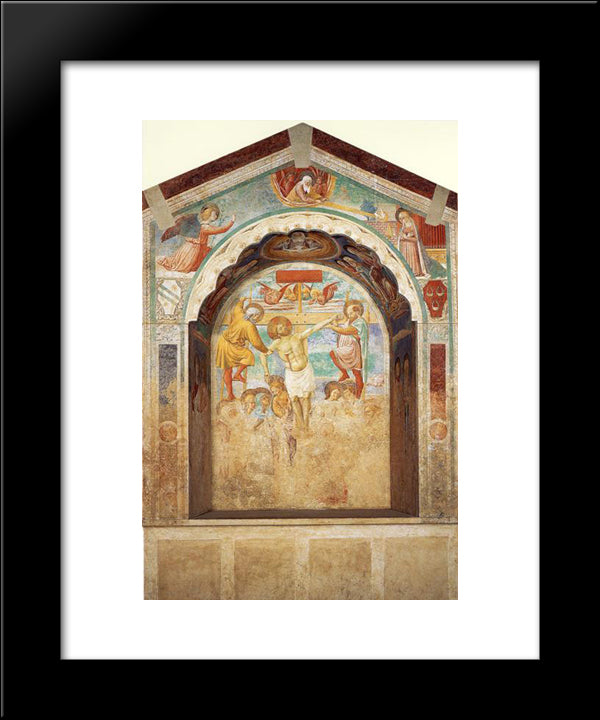 Tabernacle Of The Condemned 20x24 Black Modern Wood Framed Art Print Poster by Gozzoli, Benozzo