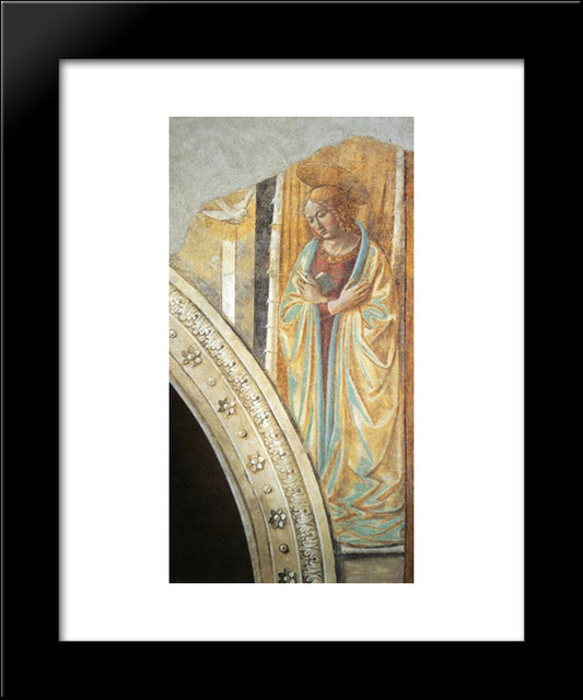 Tabernacle Of The Visitation Annunciation Mary 20x24 Black Modern Wood Framed Art Print Poster by Gozzoli, Benozzo