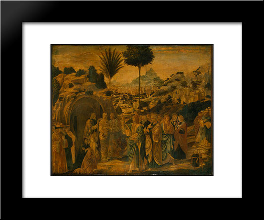 The Raising Of Lazarus 20x24 Black Modern Wood Framed Art Print Poster by Gozzoli, Benozzo