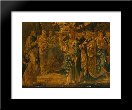 The Raising Of Lazarus (Detail) 20x24 Black Modern Wood Framed Art Print Poster by Gozzoli, Benozzo