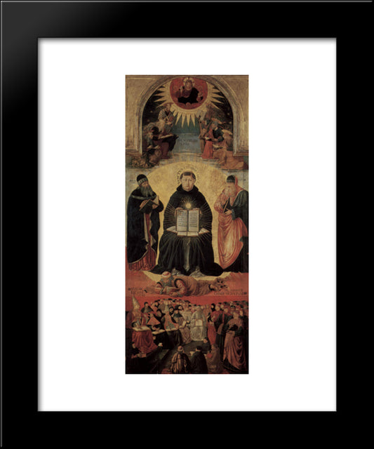 The Triumph Of St. Thomas Aquinas 20x24 Black Modern Wood Framed Art Print Poster by Gozzoli, Benozzo