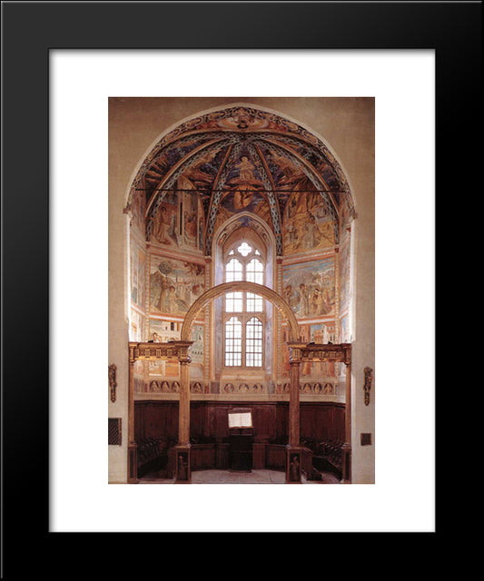 View Of The Main Apsidal Chapel 20x24 Black Modern Wood Framed Art Print Poster by Gozzoli, Benozzo