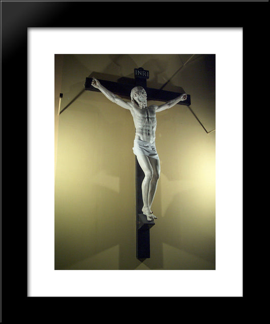 Crucifix 20x24 Black Modern Wood Framed Art Print Poster by Cellini, Benvenuto