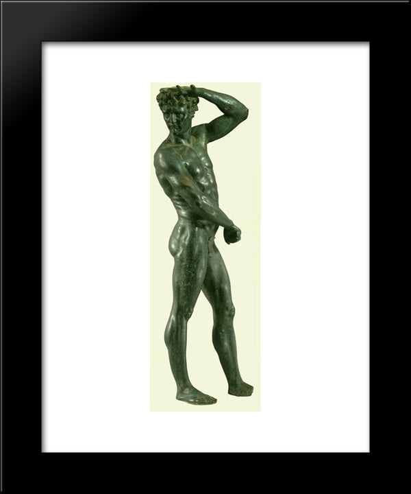 Satyr 20x24 Black Modern Wood Framed Art Print Poster by Cellini, Benvenuto