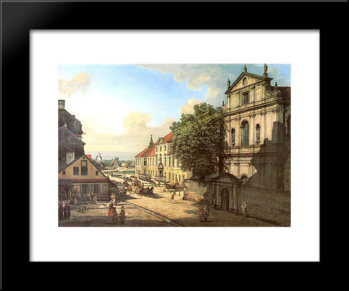 Bridgettine Church And Arsenal 20x24 Black Modern Wood Framed Art Print Poster by Bellotto, Bernardo