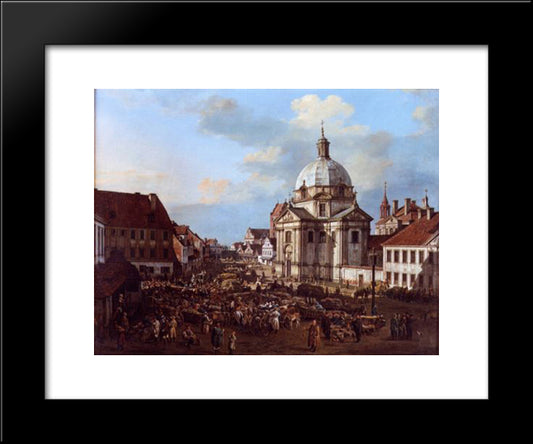 Church Of The Holy Sacrament In The New Town 20x24 Black Modern Wood Framed Art Print Poster by Bellotto, Bernardo