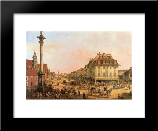 Cracow Suburb Seen From The Cracow Gate 20x24 Black Modern Wood Framed Art Print Poster by Bellotto, Bernardo