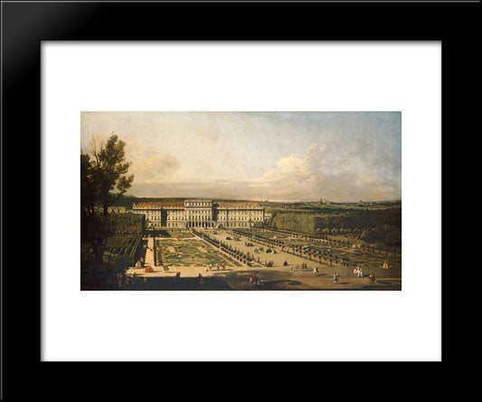 Imperial Summer Palace Of Schonbrunn, Garden Facade 20x24 Black Modern Wood Framed Art Print Poster by Bellotto, Bernardo