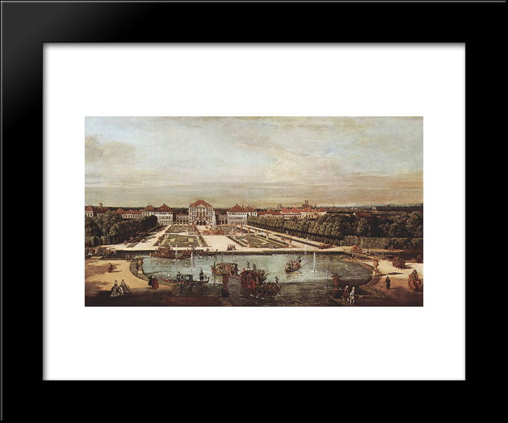 Schloss Nymphenburg 20x24 Black Modern Wood Framed Art Print Poster by Bellotto, Bernardo