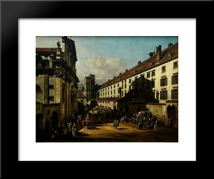 The Dominican Church In Vienna 20x24 Black Modern Wood Framed Art Print Poster by Bellotto, Bernardo