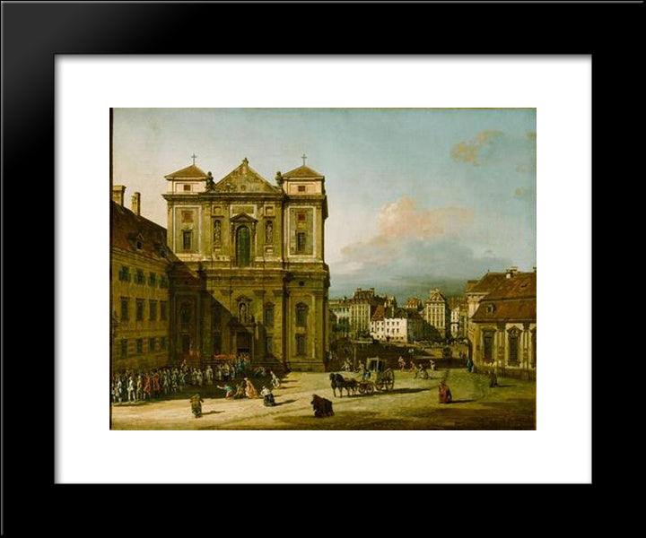 The Freyung 20x24 Black Modern Wood Framed Art Print Poster by Bellotto, Bernardo