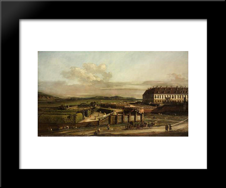 The Imperial Summer Residence, Courtyard, View From North 20x24 Black Modern Wood Framed Art Print Poster by Bellotto, Bernardo