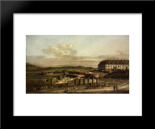 The Imperial Summer Residence, Courtyard, View From North 20x24 Black Modern Wood Framed Art Print Poster by Bellotto, Bernardo