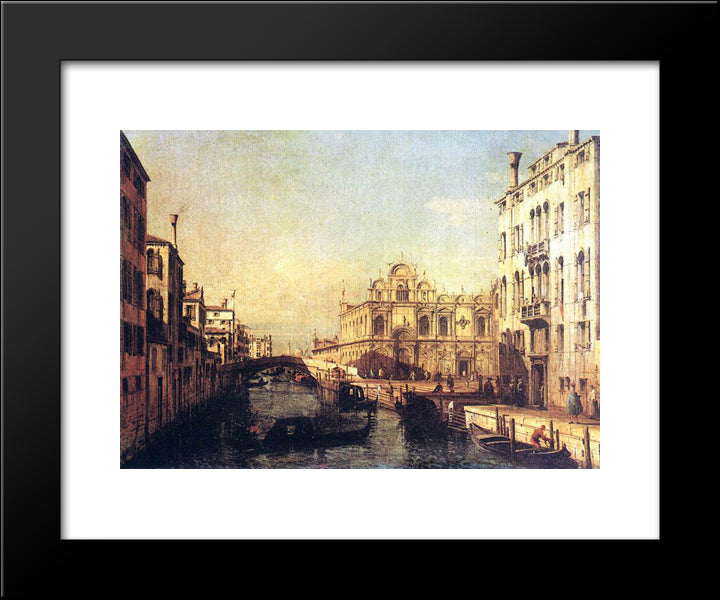 The Scuola Of San Marco 20x24 Black Modern Wood Framed Art Print Poster by Bellotto, Bernardo