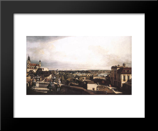 Vienna, Panorama From Palais Kaunitz 20x24 Black Modern Wood Framed Art Print Poster by Bellotto, Bernardo