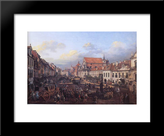 View Of Cracow Suburb Leading To The Castle Square 20x24 Black Modern Wood Framed Art Print Poster by Bellotto, Bernardo