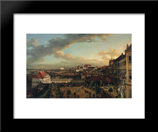 View Of Warsaw From The Terrace Of The Royal Castle 20x24 Black Modern Wood Framed Art Print Poster by Bellotto, Bernardo