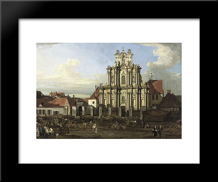 Visitationist Church In Warsaw 20x24 Black Modern Wood Framed Art Print Poster by Bellotto, Bernardo