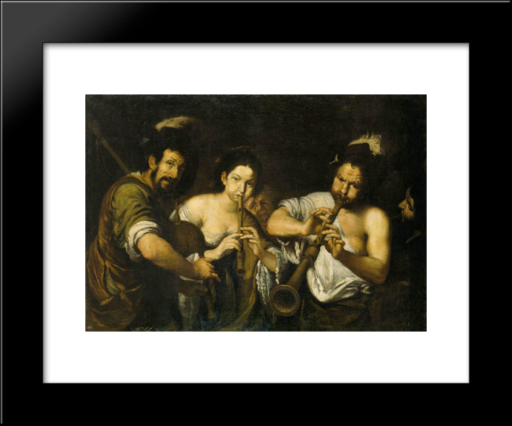 Concert 20x24 Black Modern Wood Framed Art Print Poster by Strozzi, Bernardo