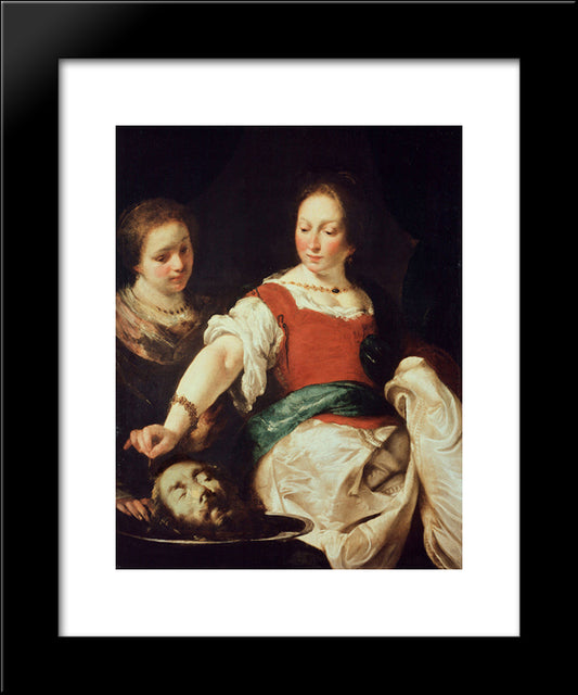 Salome 20x24 Black Modern Wood Framed Art Print Poster by Strozzi, Bernardo