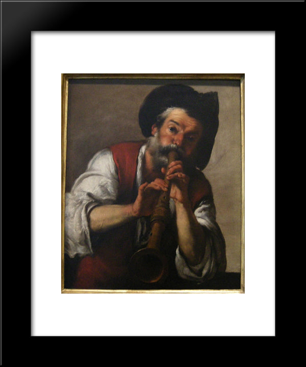 The Piper 20x24 Black Modern Wood Framed Art Print Poster by Strozzi, Bernardo