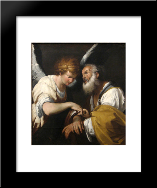 The Release Of St. Peter 20x24 Black Modern Wood Framed Art Print Poster by Strozzi, Bernardo