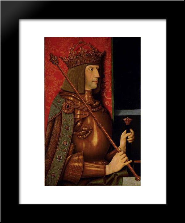 Emperor Maximilian I (1459-1519) 20x24 Black Modern Wood Framed Art Print Poster by Strigel, Bernhard