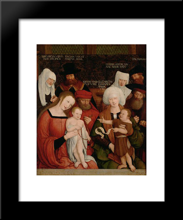 Holy Family 20x24 Black Modern Wood Framed Art Print Poster by Strigel, Bernhard