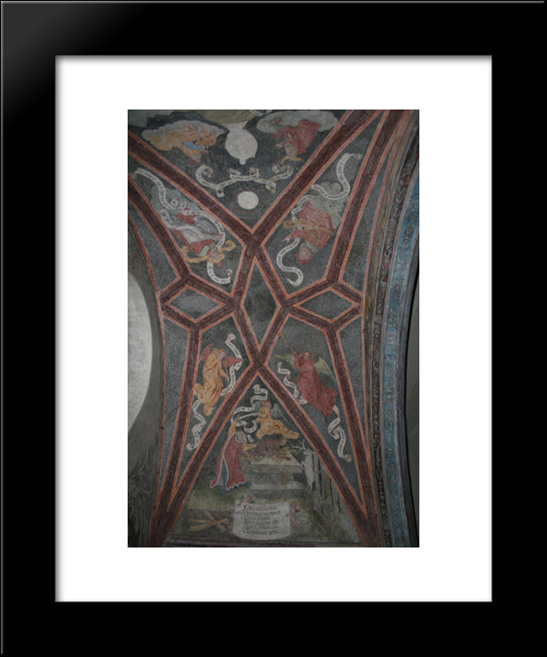 Sacrifice Of Isaac, And Transfiguration 20x24 Black Modern Wood Framed Art Print Poster by Strigel, Bernhard